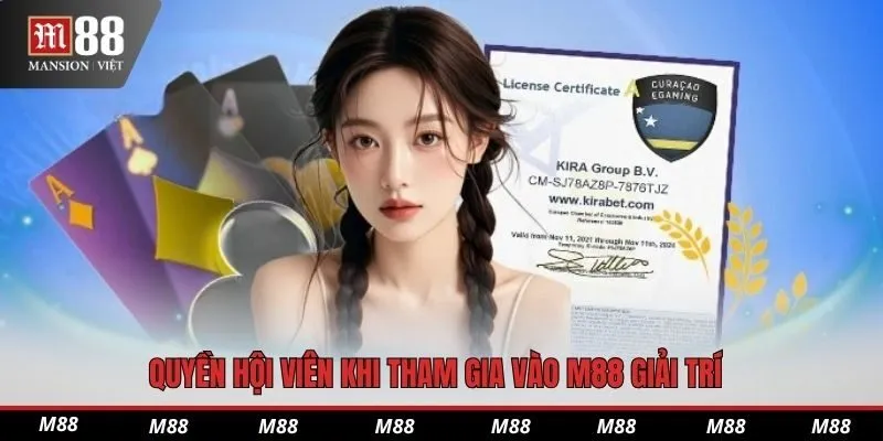 Quyền hội viên khi tham gia vào M88 giải trí